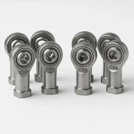 Pack de 8 Rótulas M5 Hembra Rosca Izquierda - Acero Inoxidable (DIN 648)